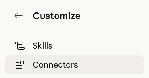 Розділ Connectors в налаштуваннях Claude
